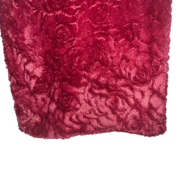 Faux Fur burgundy Vest Womens Large - Picture 3 of 4